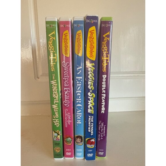 VeggieTales Bundle Lot of 5 DVDs Including A Double Feature - Picture 1 of 5